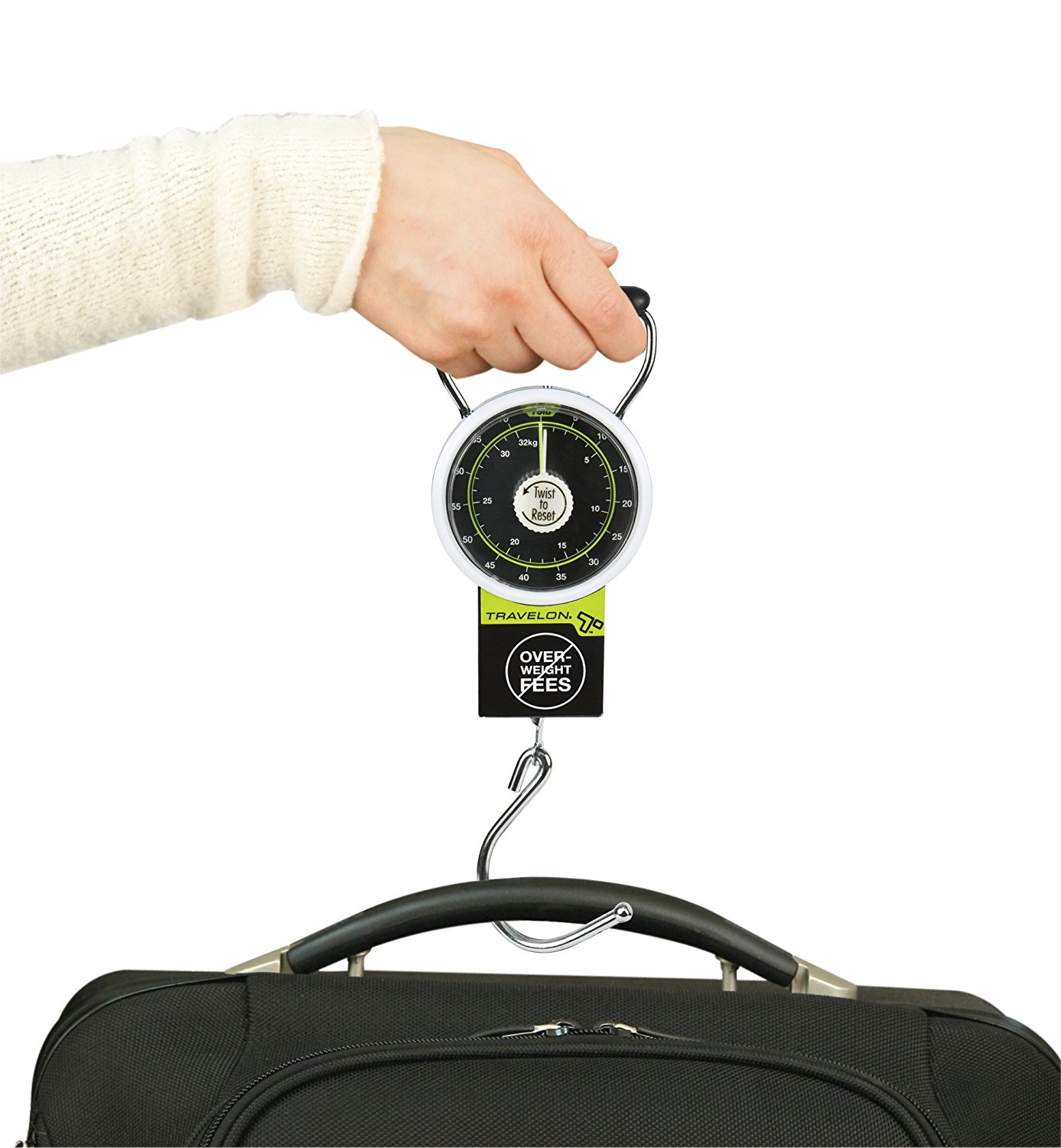 เครื่องชั่งน้ำหนัก Travelon 19325 Stop and Lock Luggage Scale with Tape Measure